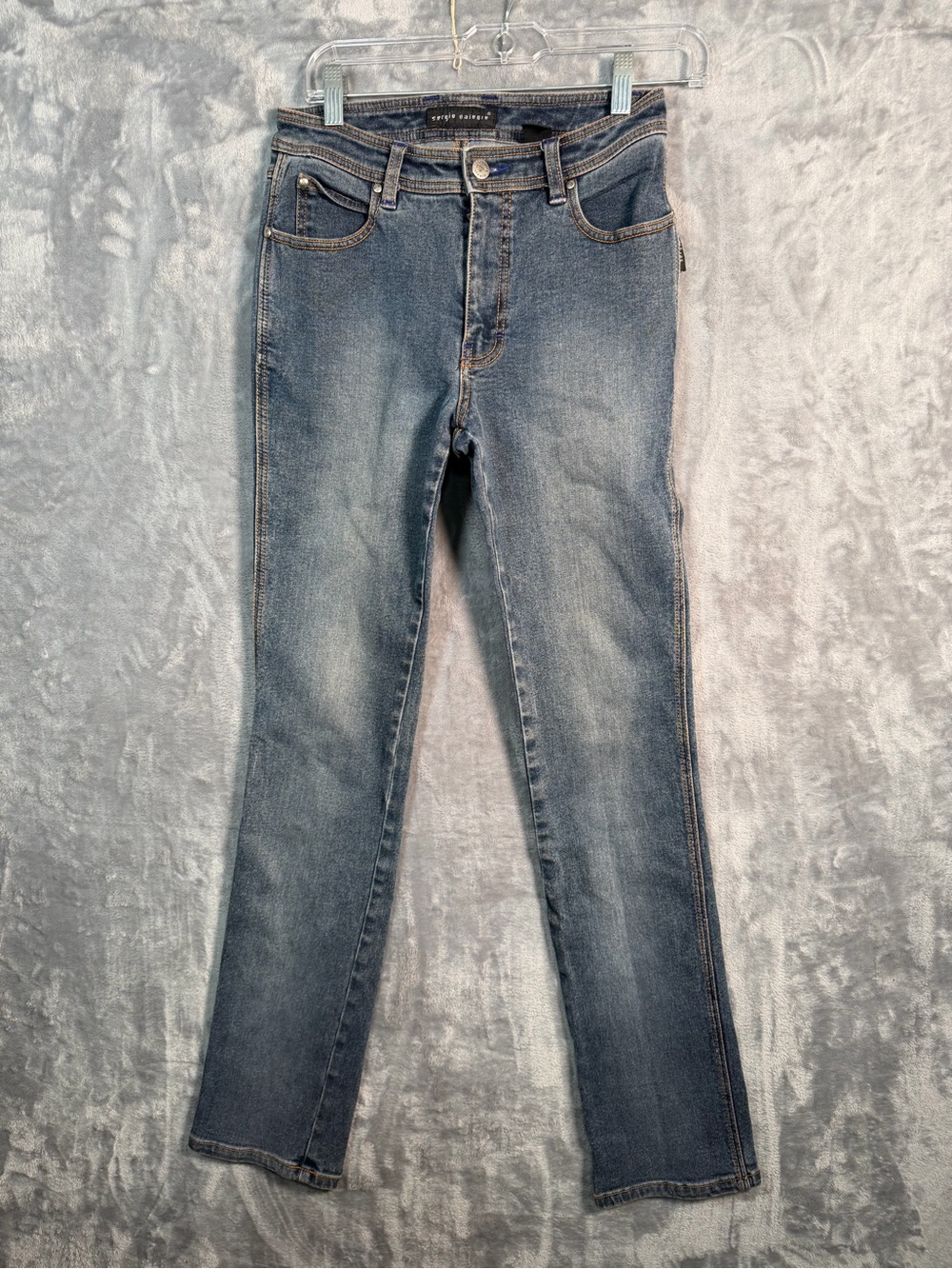 Sergio Valente Women's Faded Blue Cropped Jeans